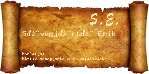 Sövegjártó Erik névjegykártya